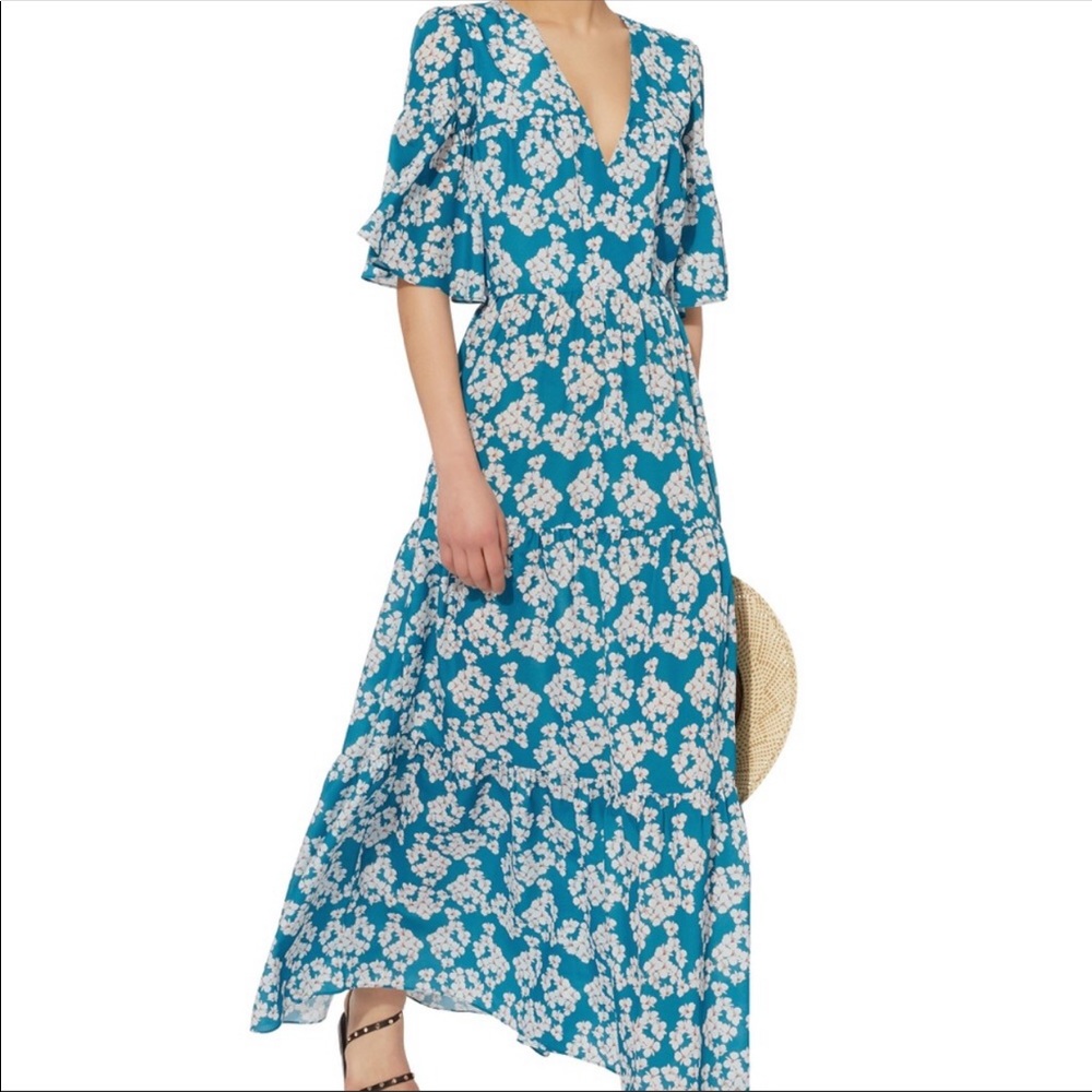 BORGO DE NOR blue floral maxi